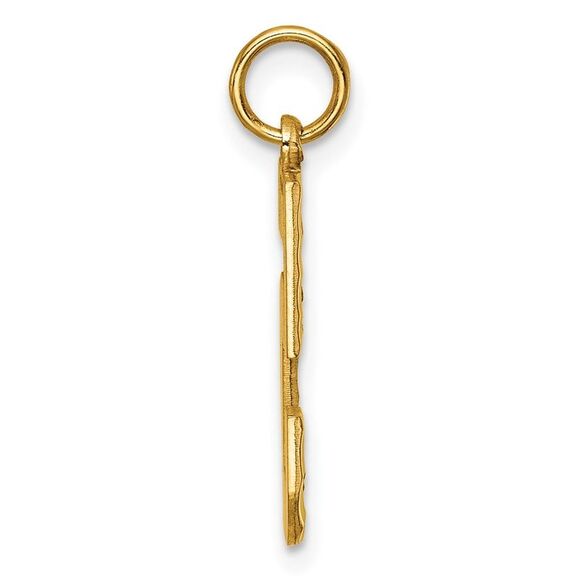 14k Yellow Gold, Varsity Collection, Large D/C Pendant Number 5 - Picture 2 of 5